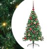 vidaXL Kunstig Forh&aring;ndsopplyst Juletre med 150 LED gr&oslash;nn 120 cm PVC