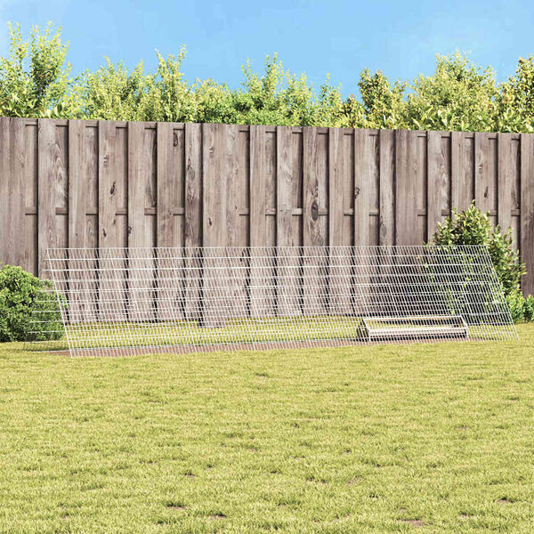 vidaXL H&oslash;nsebur s&oslash;lv 430 x 100 x 85 cm Galvanisert St&aring;l