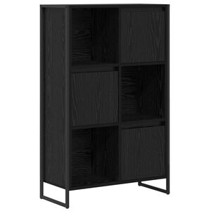 vidaXL Bokskap 68 x 30 x 108.5 cm Konstruert tre Svart Eik