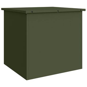 vidaXL Hageoppbevaringsputeeske Galvanisert st&aring;l 55 x 50,5 x 50 cm