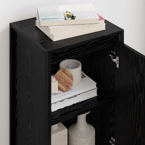 vidaXL Serviesskap Svart Eik 43 x 36 x 75,5 cm Konstruert tre