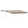 vidaXL Elektrisk Utrekkbar Markise Beige og Antrasitt 3,5 x 2,5 m