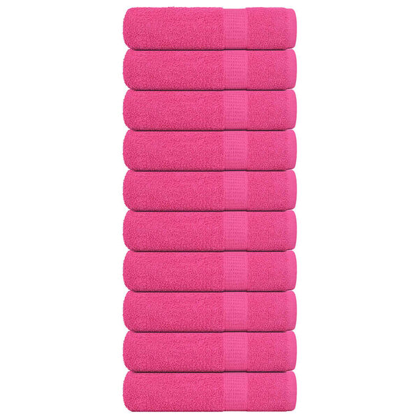 vidaXL Badehåndklær FROGN 10 stk rosa 100x150 cm 360 gsm
