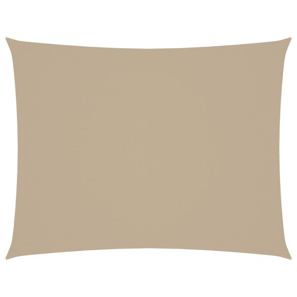 vidaXL Solseil oxfordstoff rektangul&aelig;r 6x7 m beige