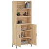 vidaXL Highboard sonoma eik 69,5x34x180 cm konstruert tre
