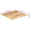 vidaXL Bordplate heltre mango 15-16 mm 80x80 cm