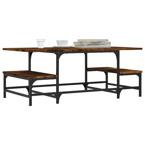 vidaXL Salongbord r&oslash;kt eik 100x50,5x40 cm konstruert tre