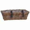 vidaXL Hengende Plantekurv 2 pcs Brun 48 x 22 x 15 cm Lacak Rattan