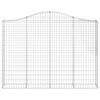 vidaXL Gabionkurver buede 11 stk 200x30x140/160 cm galvanisert jern