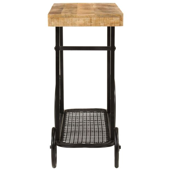 vidaXL Konsollbord 112x36x76 cm heltre mango og jern