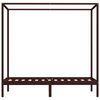 vidaXL Himmelsengeramme mørkebrun heltre furu 100x200 cm