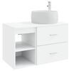 vidaXL Baderomsinnredningssett 2 pcs Hvit Konstruert tre