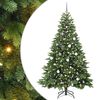 vidaXL Kunstig juletre med 300 LED med stativ gr&oslash;nn 210 cm PE og PVC
