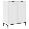 vidaXL Serviesskap Hvit 69,5 x 33 x 82 cm Konstruert tre