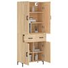 vidaXL Highboard sonoma eik 69,5x34x180 cm konstruert tre
