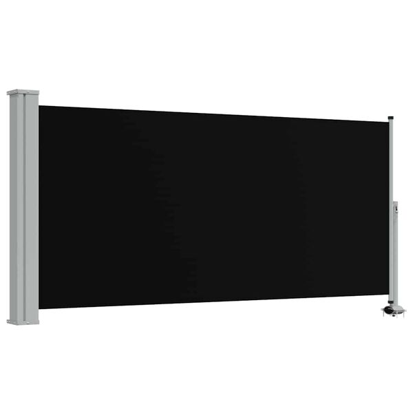 vidaXL Uttrekkbar sidemarkise 120 x 300 cm svart