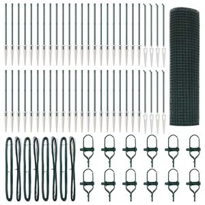 vidaXL Svweiende tr&aring;dgjerde med spisser 100 x 0,5 m PVC-belagt st&aring;l