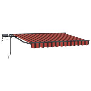 vidaXL Manuell markiseramme med LEDs 2,5 x 2 m Polyester med PU-belegg