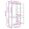 vidaXL Lager m&oslash;belsett med lagring med d&oslash;r Brun Konstruert tre