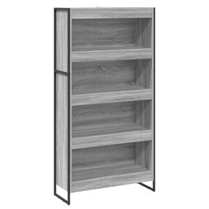vidaXL Bokskap 80 x 30 x 155 cm Konstruert tre Gr&aring; Sonoma
