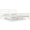 vidaXL Sengeramme hvit heltre furu 180x200 cm Super King