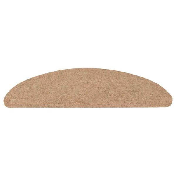 vidaXL Selvklebende trappematter 10 stk beige 56x17x3 cm