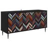 vidaXL TV-skap OMMEN 102 x 33 x 51 cm Svart eik Konstruert tre