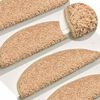 vidaXL Trappematter 15 stk 56x17x3 cm gull halvrund