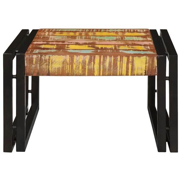 vidaXL Badehylle Flerfarget 60 x 50 x 23 cm Massiv gjenbrukt treverk