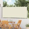 vidaXL Uttrekkbar sidemarkise 120x500 cm kremhvit
