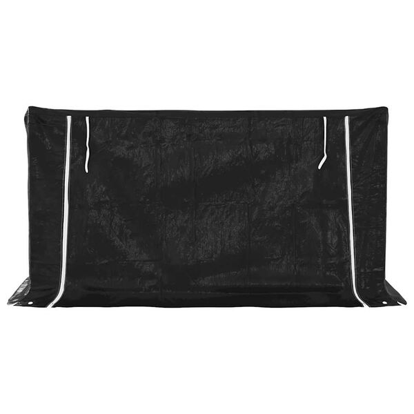 vidaXL Vedstativ med regntrekk 200,5x100,5x110,5 cm galvanisert st&aring;l