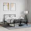 vidaXL Sengeramme i metall med hode- og fotgavl svart 120x190 cm