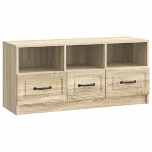 vidaXL TV-skap med skuff Sonoma eik 102 x 34,5 x 47 cm Konstruert tre