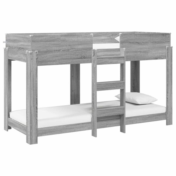 vidaXL K&oslash;yeseng for Barn Gr&aring; Sonoma 75 x 190 cm Konstruert tre