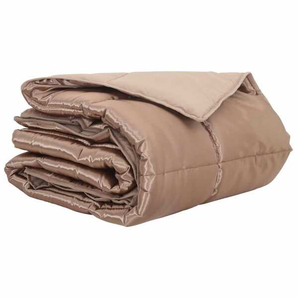 vidaXL Sommerdyne Gull 200 x 140 cm Sateng og mikrofiber