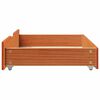 vidaXL Sengeskuffer 2 stk voksbrun 80x55x17 cm heltre furu