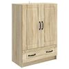 vidaXL Serviesskap Sonoma eik 66 x 34,5 x 92 cm Konstruert tre