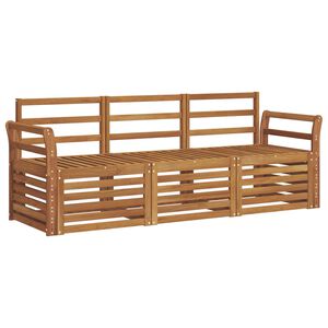 vidaXL Sofasett 3 stk. Naturlig Solid akasietre