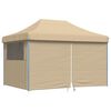 vidaXL Partytelt Beige 279 x 410 x 315 cm Oxford Stoff