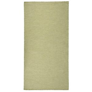 vidaXL Utend&oslash;rs flatvevd teppe 100x200 cm gr&oslash;nn