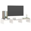 vidaXL Monitorstativ hvit 60x24x10,5 cm heltre furu