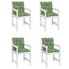 vidaXL Stolputer med lav ryggst&oslash;tte 4 stk bladm&oslash;nster stoff