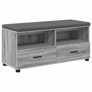 vidaXL Gangbenk Gr&aring; Sonoma 100 x 38 x 46 cm