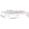 vidaXL Uttrekkbar dagseng 2x(80x200) cm heltre furu