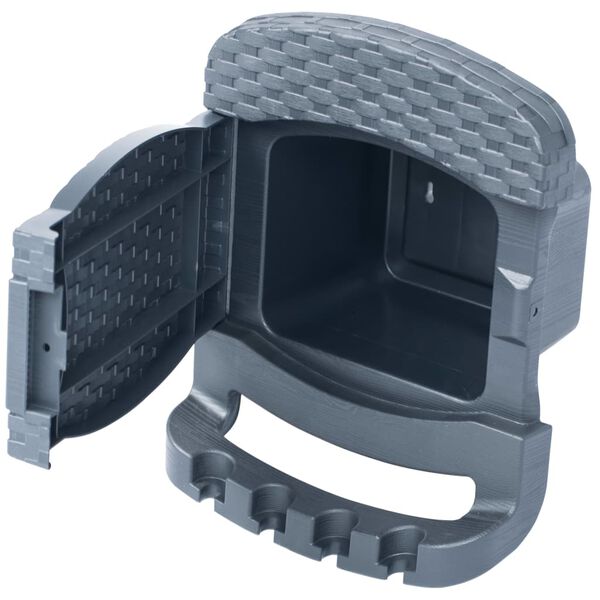 vidaXL Veggmontert slangetrommel plast antrasitt