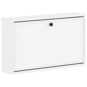 vidaXL Vegghengt skoskap EDE 71 x 17 x 43 cm Konstruert tre Hvit