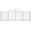 vidaXL Gabionkurver buede 4 stk 200x30x60/80 cm galvanisert jern