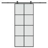 vidaXL Skyved&oslash;r med monteringssett 90x205 cm ESG glass og aluminium
