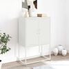 vidaXL Highboard hvit 68,5x38,5x107 cm st&aring;l