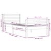 vidaXL Sengeramme heltre 90x200 cm